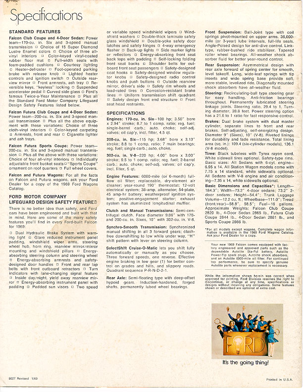1969 Ford Falcon Brochure Page 8